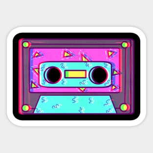 Vaporwave 80s Retro Cassette Tape Aesthetic Shirt Sticker